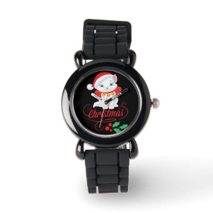 Montre Comfort Colors® Arbre de Noël et Chat 2025