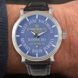 Montre Commémorer un jour de mariage. Couple marié