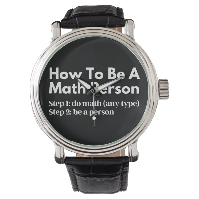 Montre Comment être une personne mathématique (devant)