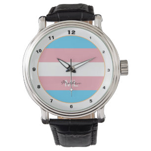 Montre Communauté Transgenre Flag & Pride / monogrammed