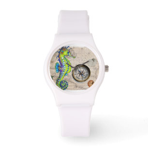 Montre Compas de cheval de mer vert