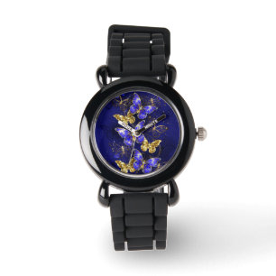 Montre Composition aux papillons de saphir