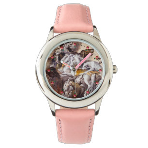 MONTRE COMPOSITION AVEC DES ANIMAUX, CHEVAUX D'ÉLEVAGE, C