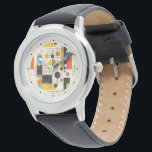 Montre Composition des formes géométriques colorées<br><div class="desc">Cercles colorés,  carrés et lignes,  composition artistique abstraite moderne.</div>