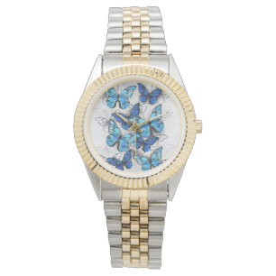Montre Composition des White and Blue Butterflies