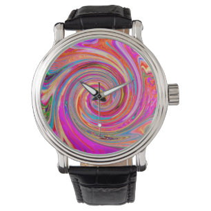 Montre Conception abstraite de l'arc-en-ciel coloré