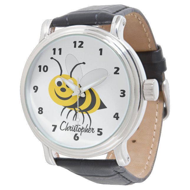 Montre Conception d'abeille personnalisée (Incliné)