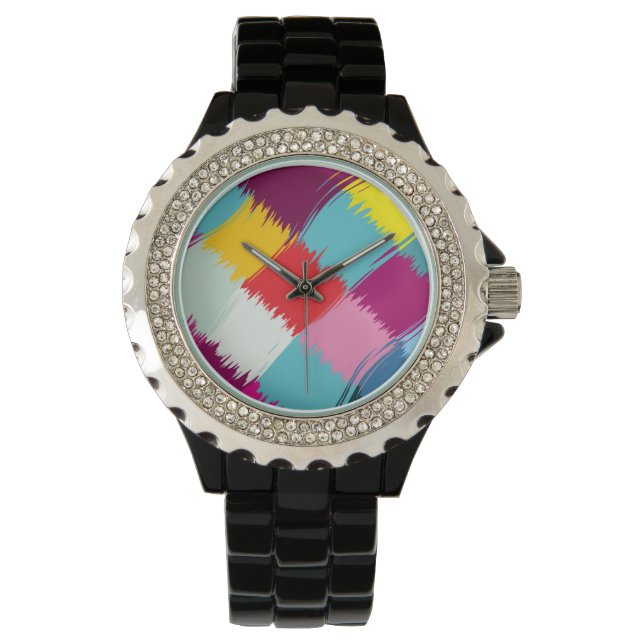 Montre Conception d'abrégé sur courses de peinture (devant)
