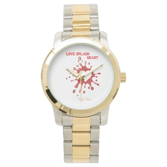 Montre Conception d'art Splash Heart – Expression créativ (devant)