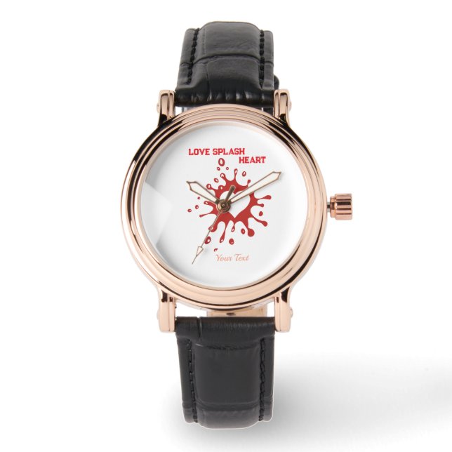 Montre Conception d'art Splash Heart – Expression créativ (Recto)