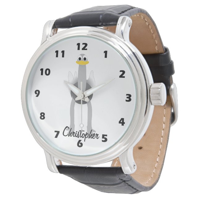Montre Conception d'autruche personnalisée (Incliné)