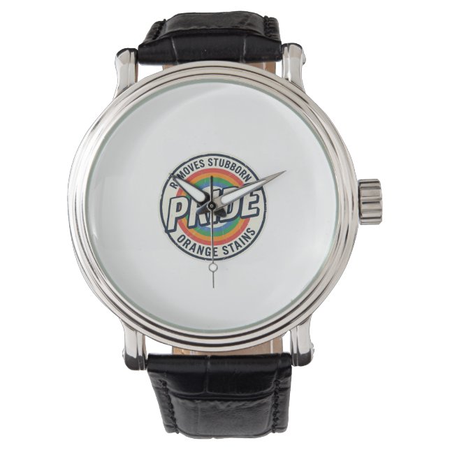 Montre Conception de badge arc-en-ciel de protestation de (devant)