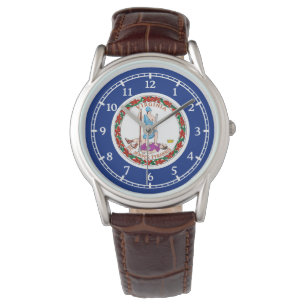 Montre Conception de cadran de drapeau d'état de la