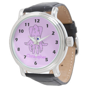 Montre Conception de calamar pourpre
