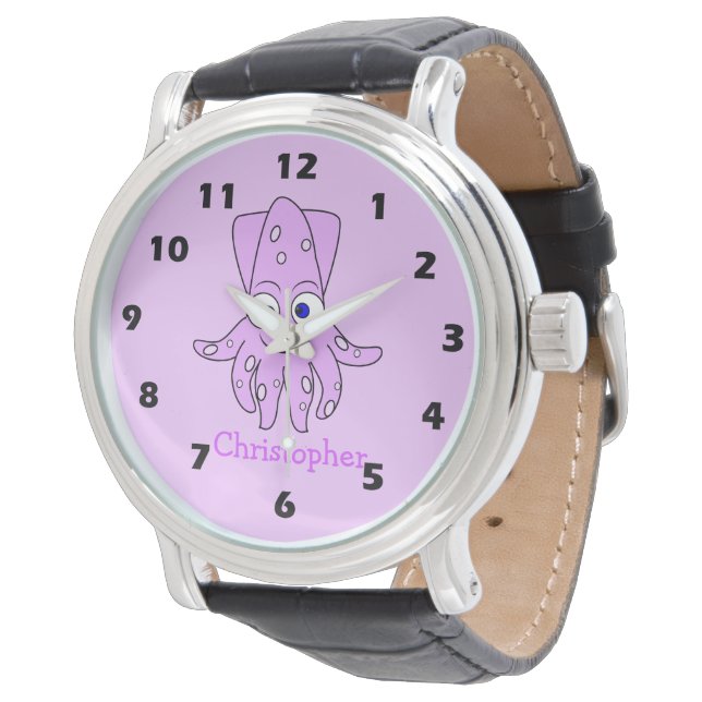 Montre Conception de calamar pourpre (Incliné)