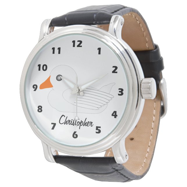 Montre Conception de canard personnalisée (Incliné)