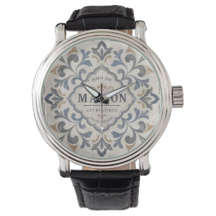 Montre Conception de carreaux ornementaux vintage avec ty