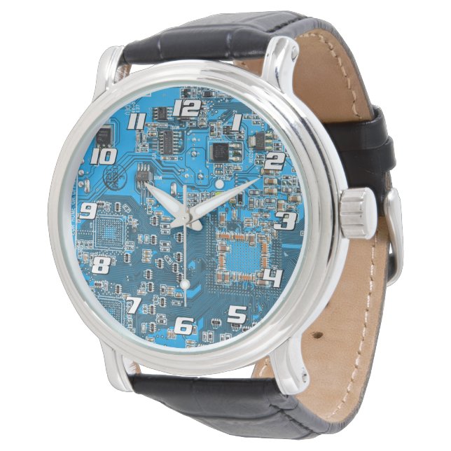 Montre Conception de carte de circuit imprimé PCB bleu po (Incliné)