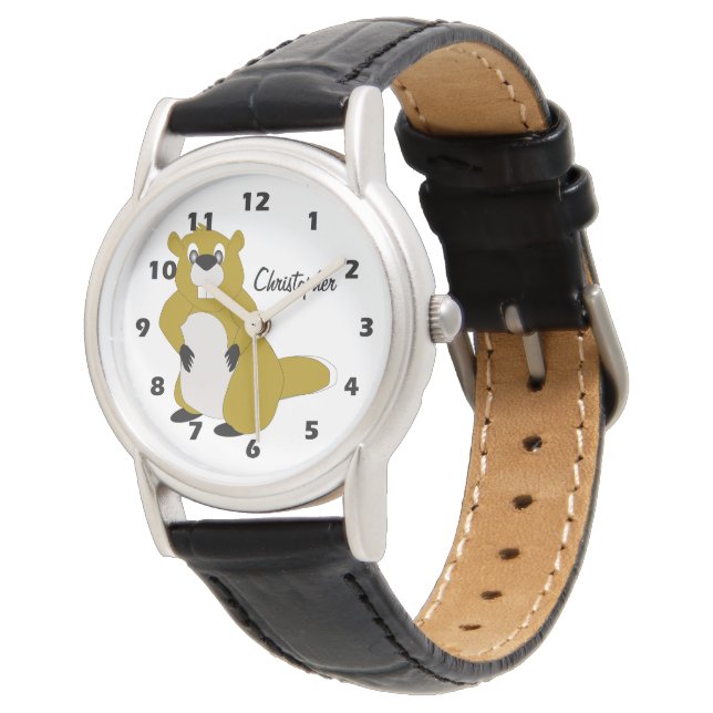 Montre Conception de castor (Incliné)
