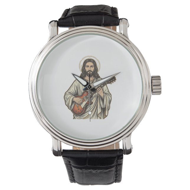 Montre Conception de chemise à gravure de guitariste sacr (devant)