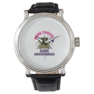 Montre Conception de chemise de fierté de grenouille Bi d