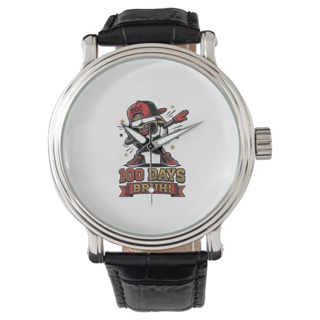 Montre Conception de chemise de soccer Dabbing 100 jours  (devant)