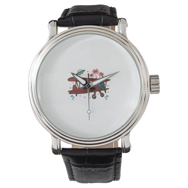 Montre Conception de chemise de voyage tropicale UFO Bipl (devant)