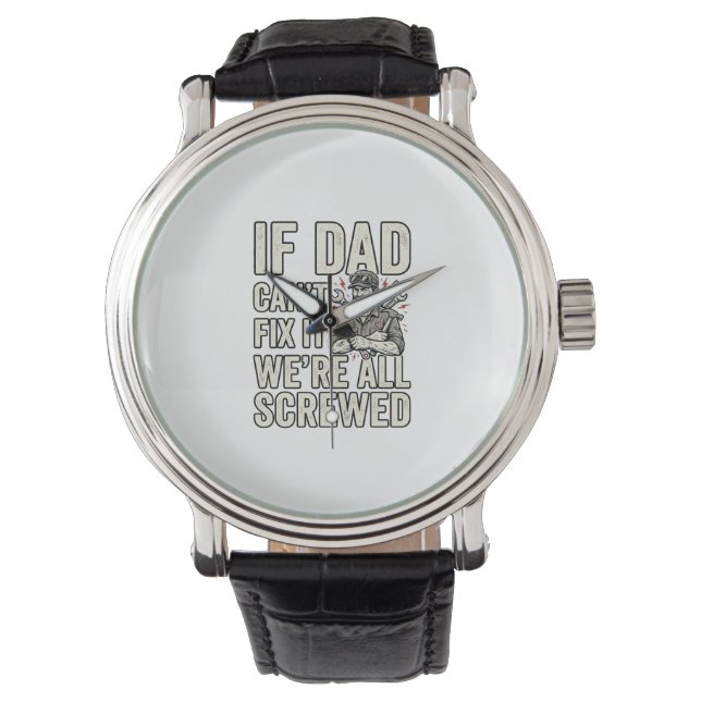 Montre Conception de chemise drôle papa mécanicien si pap (devant)
