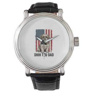Montre Conception de chemise pour chien vintage patriotiq
