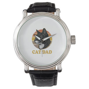 Montre Conception de chemise pour papa chat vintage amate