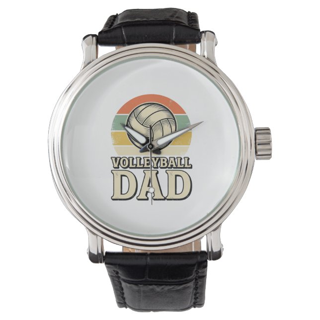 Montre Conception de chemise rétro pour papa de volley-ba (devant)