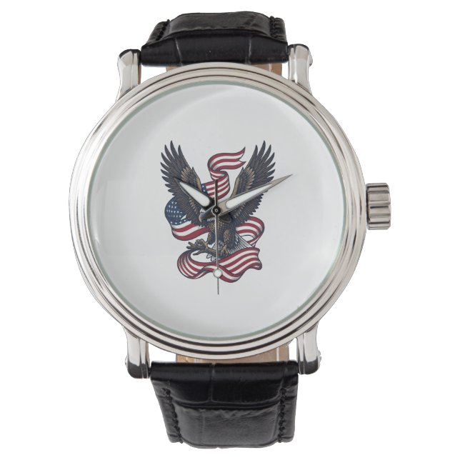 Montre Conception de chemise vectorielle aigle patriotiqu (devant)