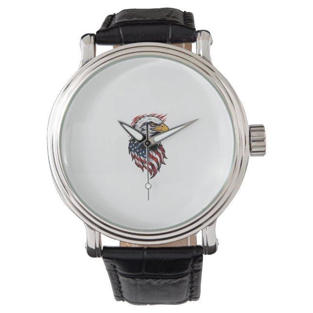 Montre Conception de chemise vectorielle d'aigle patrioti (devant)