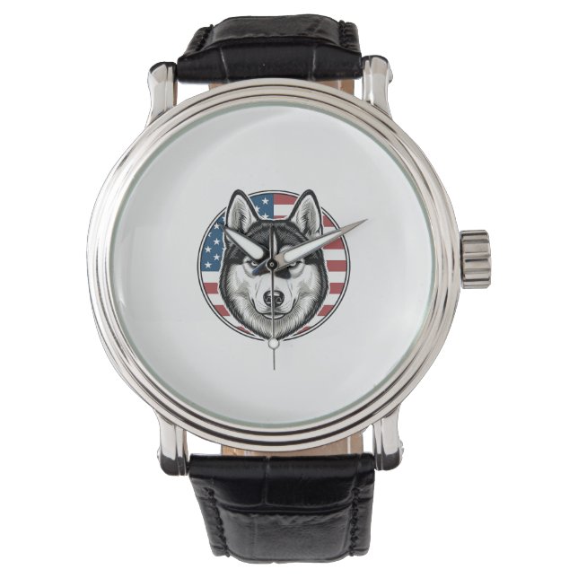 Montre Conception de chemise vectorielle de chien patriot (devant)