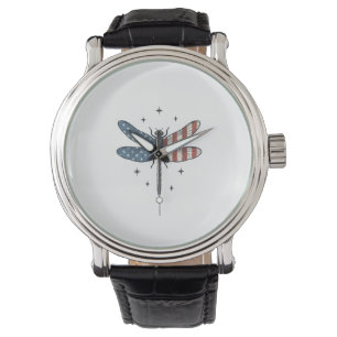 Montre Conception de chemise vectorielle de libellule pat