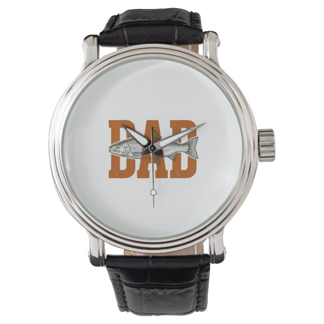 Montre Conception de chemise vectorielle de pêche de papa (devant)