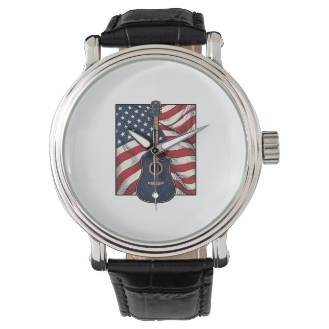 Montre Conception de chemise vectorielle drapeau patrioti (devant)