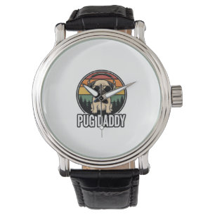 Montre Conception de chemise vectorielle pour chien Pug D