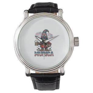 Montre Conception de chemise vintage de bière Gnome patri