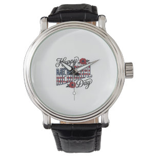 Montre Conception de chemise vintage Happy Memorial Day P
