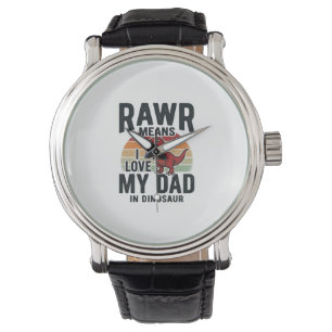 Montre Conception de chemise vintage Papa dinosaure drôle