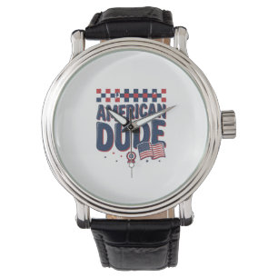 Montre Conception de chemise vintage patriotique mec amér