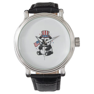 Montre Conception de chemise vintage patriotique Panda Fl