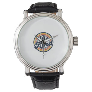 Montre Conception de chemise vintage rétro arc-en-ciel So