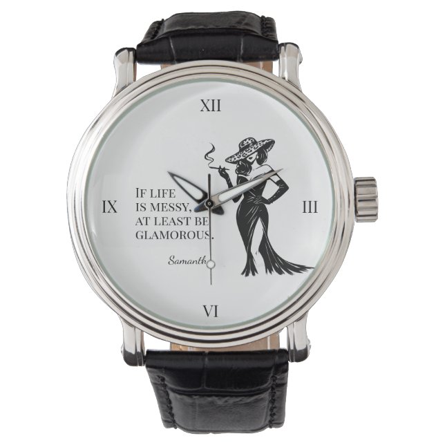 Montre Conception de citation de style glamour personnali (devant)