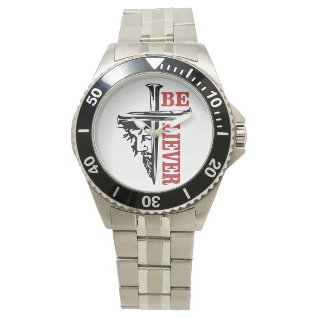 Montre Conception de clou de croix de Jésus – Puissant Ch (devant)