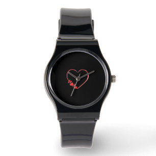 Montre conception de coeur valentine