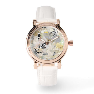 Montre Conception de collage abstrait élégant neutre