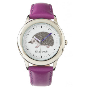 Montre Conception de dessin animé de hérisson pygmée afri