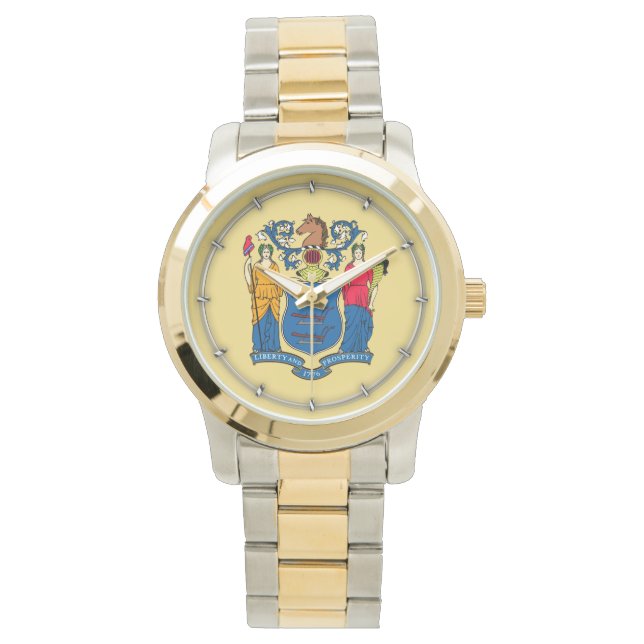 Montre Conception de drapeau de l'État du New Jersey (devant)